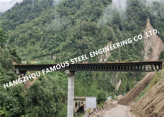 الصين 200 نوع مزدوج لين الصلب جسر بيلي 50 طن الحمولة المجلفنة البناء المزود