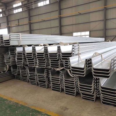الصين كومة صفائح فولاذية نوع U SY295 / SY390 صفائح كومة 6 م 9 م 12 م طول حسب الطلب المزود