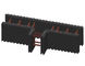 أشكال خرسانية سوداء معزولة لوحة مستقيمة 90 ركنًا على شكل T مكعبات بناء جدار Icfs المزود