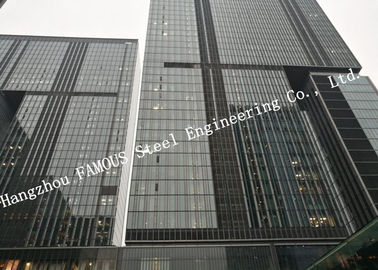 الصين مزدوجة طبقة الزجاج الواجهة الزجاجية الستار Walling متعددة الطوابق بناء الصلب لمؤسسات الأعمال التجارية المزود