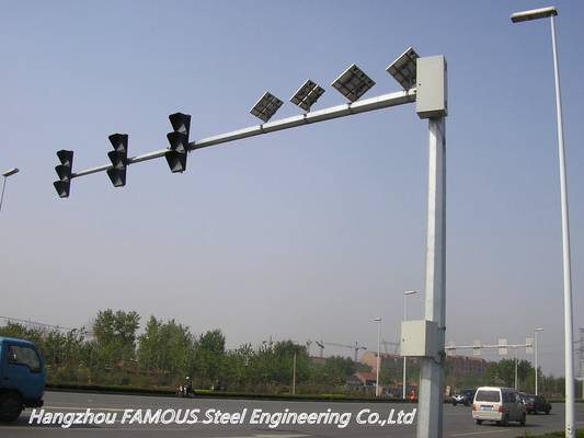 الصين هيكل إشارة الطريق Q345 لأنظمة وكاميرات مراقبة حركة المرور المزود