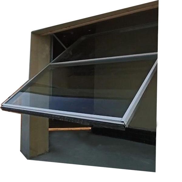 إمالة المظلة لأعلى باب المرآب لوحة زجاجية مقواة مجمعة بنظام ثقل الموازنة 2